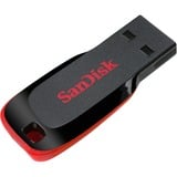 SanDisk Cruzer Blade unidad flash USB 16 GB USB tipo A 2.0 Negro, Rojo, Lápiz USB negro, 16 GB, USB tipo A, 2.0, Sin tapa, 2,5 g, Negro, Rojo