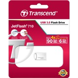Transcend JetFlash 710 unidad flash USB 32 GB USB tipo A 3.2 Gen 1 (3.1 Gen 1) Plata, Lápiz USB plateado, 32 GB, USB tipo A, 3.2 Gen 1 (3.1 Gen 1), Sin tapa, 3,3 g, Plata