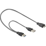 DeLOCK 82909 cable USB 0,2 m USB 3.2 Gen 1 (3.1 Gen 1) USB A Micro-USB B Gris, Cable Y negro/Rojo, 0,2 m, USB A, Micro-USB B, USB 3.2 Gen 1 (3.1 Gen 1), Macho/Macho, Gris