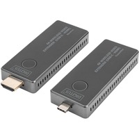 Digitus DS-55324, Alargador de HDMI negro/Plateado