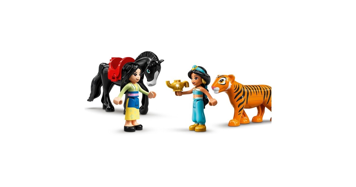 Lego Disney 43208 Princesa Aventura de Jasmine y Mulan Set de Juego Juegos de construccion Juego de construccion 5 ano s Plastico 176 pieza s 413 g