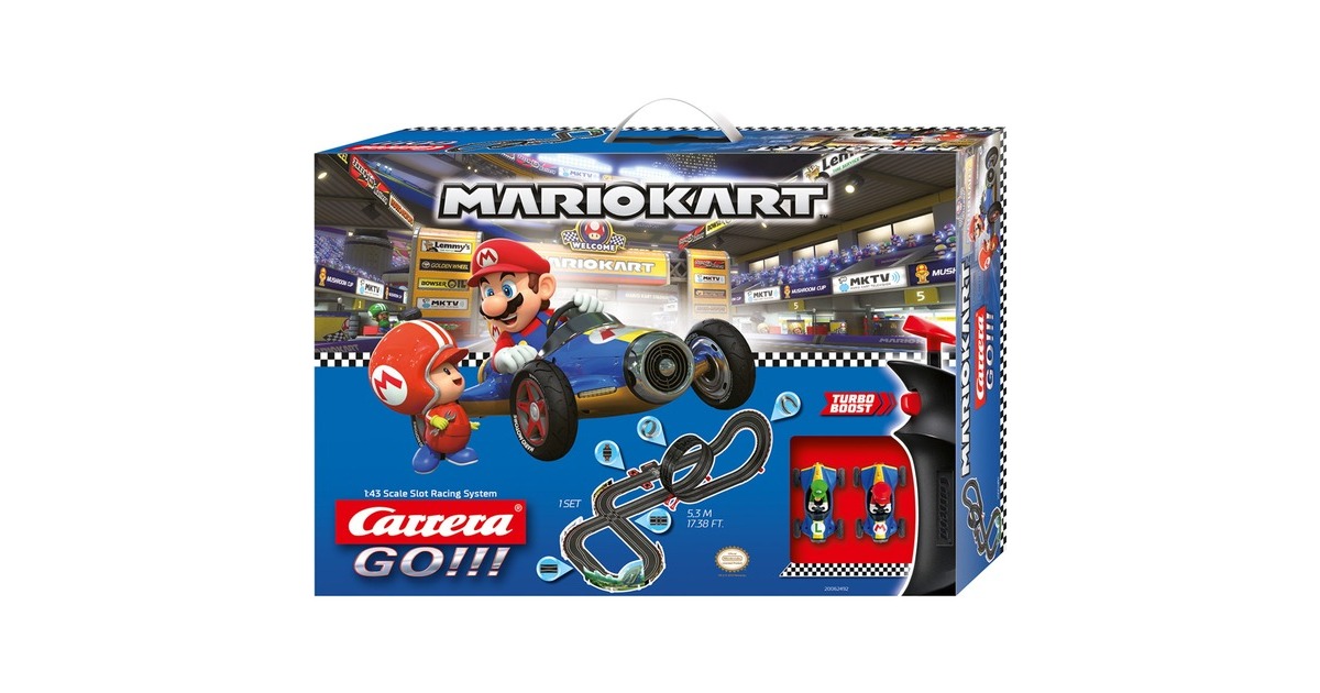 Carrera Nintendo Mario Kart Mach 8 Pista Para Vehiculos De Juguete De Plastico Pistas De Carreras Carrera De Plastico Negro Rojo Nino 6 Ano S Interior