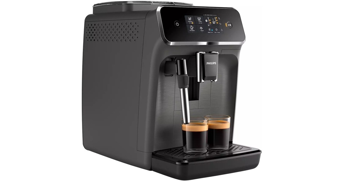 Philips 2200 series Series 2200 EP2224/10 Cafeteras espresso completamente  automáticas, Superautomática gris oscuro, Máquina espresso, 1,8 L, Granos  de café, Molinillo integrado, 1500 W, Antracita