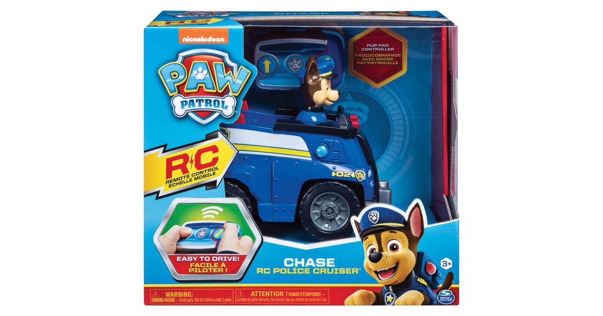 Spin Master PATRULLA CANINA COCHE TELEDIRIGIDO DE CHASE Coche RC de Chase con 2 Direcciones Facil de Manejar para Principiantes Patrulla Canina 2.4GHZ hasta 76m 6054190 Juguetes
