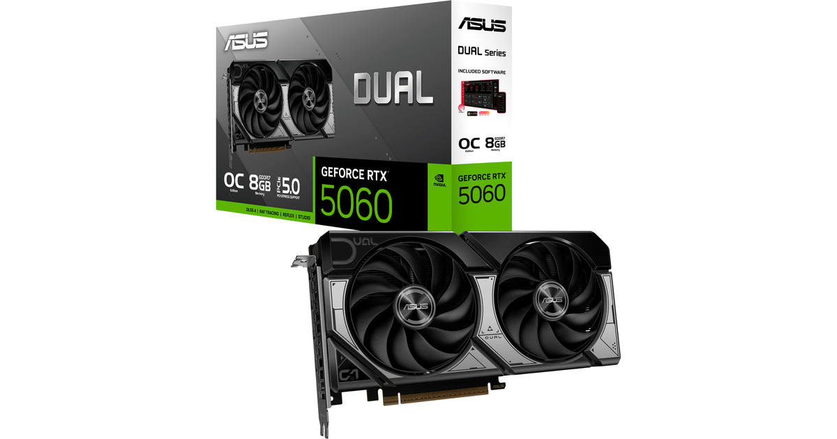 ASUS GeForce RTX 5060 DUAL OC 8GB, Tarjeta gráfica GeForce RTX