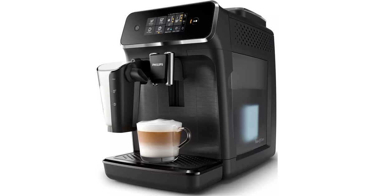 Philips 2200 series Series 2200 EP2230/10 Cafeteras espresso completamente  automáticas, Superautomática negro, Máquina espresso, 1,8 L, Granos de  café, Molinillo integrado, 1500 W, Negro