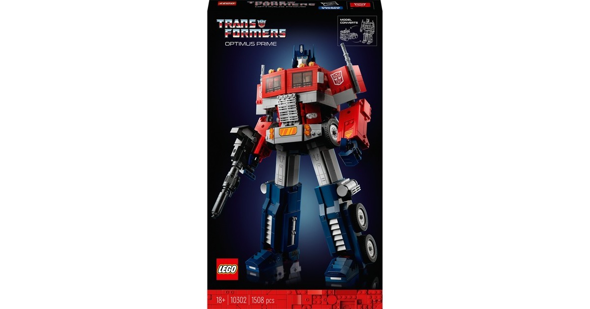 Lego ICONS 10302 Optimus Prime Maqueta 2en1 Robot y Camion para Construir Juegos de construccion Maqueta 2en1 Robot y Camion para Construir Juego de construccion 18 ano s Plastico 1508 pieza s 1 63 kg