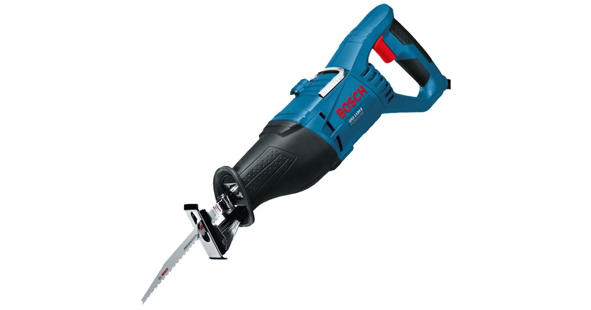 1100 W, 0 ? 2700 cpm, profundidad de corte 230 mm, en malet/ín Bosch Professional GSA 1100 E set de 5 piezas Sierra sable + Hojas de sierra intercambiables