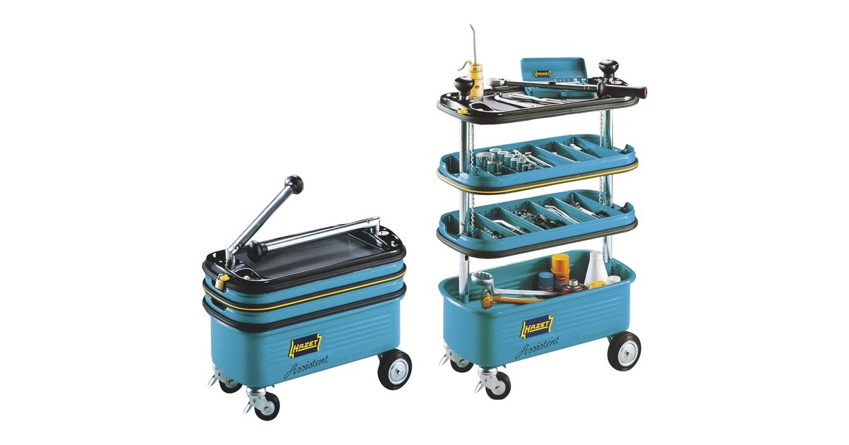 Hazet Assistent 166N, Carros de herramienta azul/Negro, Negro, Azul, 300  kg, 350 mm, 680 mm, 965 mm, 24,5 kg