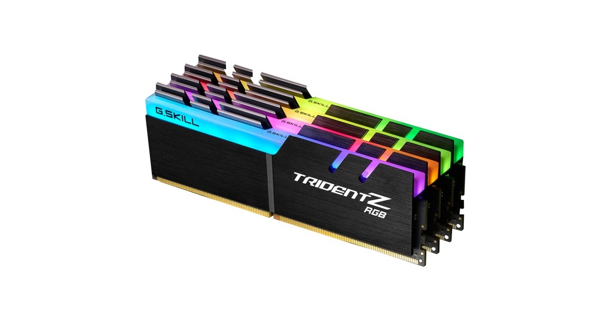G.Skill Trident Z RGB 64GB DDR4 módulo de memoria 4 x 16 GB 3600 MHz,  Memoria RAM negro, 64 GB, 4 x 16 GB, DDR4, 3600 MHz, 288-pin DIMM, Negro