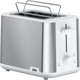 Braun HT 1510 WH, Tostadora acero fino/blanco