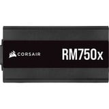 Corsair RM750x unidad de fuente de alimentación 750 W 24-pin ATX ATX Negro, Fuente de alimentación de PC negro, 750 W, 100 - 240 V, 47 - 63 Hz, 10 - 5 A, 150 W, 750 W