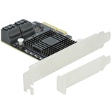 DeLOCK 90498 tarjeta y adaptador de interfaz Interno SATA, Tarjeta de interfaz PCIe, SATA, 6 Gbit/s, SATA