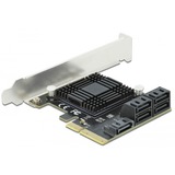 DeLOCK 90498 tarjeta y adaptador de interfaz Interno SATA, Tarjeta de interfaz PCIe, SATA, 6 Gbit/s, SATA