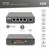 Digitus Extensor Gigabit 4 puertos 4PPoE, Repetidor PoE 