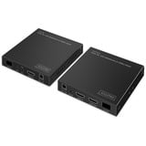 Digitus Set extensor HDMI por fibra IP, Alargador de HDMI negro