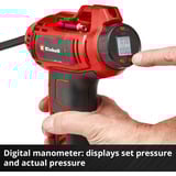 EINHELL Compresor de aire portátil Power X-Change CE-CC 18 Li-Solo, 18 Voltios rojo/Negro