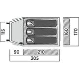Easy Camp Tienda cúpula Setesdal 3, Tienda de campaña verde oliva