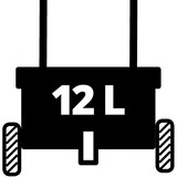 Einhell GC-SR 12 cruceta de transmisión manual 12 L, Esparcidores de gravilla rojo/Negro, 12 L, 0,45 m, Negro, Rojo, 210 mm, 535 mm, 240 mm