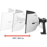 Ergotron Brazo para monitor HX con articulación VHD, soporte de mesa, Soporte de monitor negro (mate)