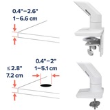Ergotron Brazo para monitor HX con articulación VHD, soporte de mesa, Soporte de monitor negro (mate)