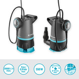 GARDENA Bomba sumergible para agua limpia/agua sucia 20000 BASIC, Bombas presión e inmersión gris/Negro