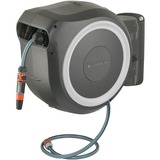 GARDENA RollUp Carrete de pared Automático Negro, Gris, Soporte para manguera gris, Carrete de pared, Automático, Funcional, Negro, Gris, Montado en pared, -90 - 90°