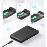 ICY BOX IB-201T-CU31 Caja externa para unidad de estado sólido (SSD) Negro 2.5", Caja de unidades negro, Caja externa para unidad de estado sólido (SSD), 2.5", Serial ATA II, Serial ATA III, 6 Gbit/s, Conexión USB, Negro