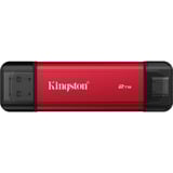 Kingston Dual Portable 2 TB, Unidad de estado sólido rojo/Negro