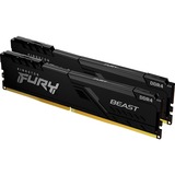 Kingston FURY FURY Beast 32GB 3200MT/s DDR4 CL16 DIMM (Kit de 2) Black, Memoria RAM negro, 32 GB, 2 x 16 GB, DDR4, 288-pin DIMM