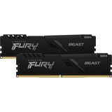 Kingston FURY FURY Beast módulo de memoria 32 GB 2 x 16 GB DDR4 3200 MHz, Memoria RAM negro, 32 GB, 2 x 16 GB, DDR4, 3200 MHz, 288-pin DIMM