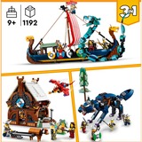 LEGO Creator 31132 Barco Vikingo y Serpiente Midgard, Juguete 3en1, Juegos de construcción Juguete 3en1, Juego de construcción, 9 año(s), Plástico, 1192 pieza(s), 1,84 kg