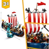 LEGO Creator 31132 Barco Vikingo y Serpiente Midgard, Juguete 3en1, Juegos de construcción Juguete 3en1, Juego de construcción, 9 año(s), Plástico, 1192 pieza(s), 1,84 kg