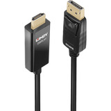 Lindy Cable adaptador DisplayPort a HDMI con HDR negro
