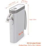 Peach PE110 impresora de etiquetas Térmica directa 203 x 203 DPI 60 mm/s Inalámbrico Bluetooth blanco, Térmica directa, 203 x 203 DPI, 60 mm/s, Inalámbrico, Blanco