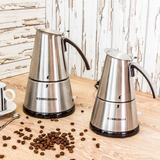 Rommelsbacher EKO 364/E cafetera eléctrica Cafetera moka eléctrica, Cafetera espresso acero fino, Cafetera moka eléctrica, 365 W, Acero inoxidable