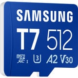 Samsung T7 microSDXC 512 GB, Tarjeta de memoria azul