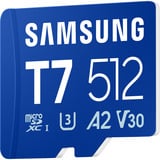 Samsung T7 microSDXC 512 GB, Tarjeta de memoria azul