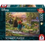 Schmidt Spiele Thomas Kinkade Studios: Disney Dreams Collection - Valiente, Mérida Leyenda de las Tierras Altas, Puzzle 