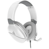 Turtle Beach Recon 200 Gen 2 Blanco Auriculares amplificados para juegos para PS5, PS4, Xbox Series X|S, Xbox One y PC, Auriculares para gaming blanco, PS4, Xbox Series X|S, Xbox One y PC, Alámbrico, Juego, 20 - 20000 Hz, 512,6 g, Auriculares, Gris, Blanco