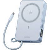 UGREEN PB773 MagFlow 10.000mAh 25W, Banco de potencia plateado