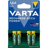 VARTA Ready2Use HR03 4pcs Batería recargable AAA Níquel-metal hidruro (NiMH) Batería recargable, AAA, Níquel-metal hidruro (NiMH), 4 pieza(s), 550 mAh