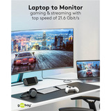 goobay Cable adaptador USB, conector USB-C > conector DisplayPort, 4K 60Hz negro/Plateado