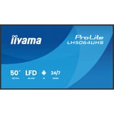 iiyama LH5064UHS-B1AG pantalla de señalización Pantalla plana para señalización digital 127 cm (50") Wifi 500 cd / m² 4K Ultra HD Negro Procesador incorporado Android 24/7, Pantalla de gran formato negro (mate), Pantalla plana para señalización digital, 127 cm (50"), 3840 x 2160 Pixeles, Wifi, 24/7