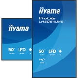 iiyama LH5064UHS-B1AG pantalla de señalización Pantalla plana para señalización digital 127 cm (50") Wifi 500 cd / m² 4K Ultra HD Negro Procesador incorporado Android 24/7, Pantalla de gran formato negro (mate), Pantalla plana para señalización digital, 127 cm (50"), 3840 x 2160 Pixeles, Wifi, 24/7