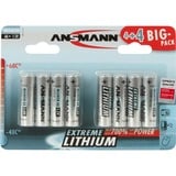 Ansmann 4+4 Lithium AA Batería de un solo uso Litio plateado, Batería de un solo uso, AA, Litio, 1,5 V, 8 pieza(s), Plata