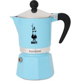 Bialetti Rainbow 0,13 L Aluminio, Termoplástico, Cafetera espresso celeste, 0,13 L, Aluminio, Termoplástico, Azul, 170 mm, 7,2 cm