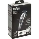 Braun BeardTrimmer 7 BT7420 Batería 40 2 cm Negro, Gris, Cortapelo para barba gris, Lavable, Batería, Negro, Gris