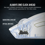 Corsair CH-931D011-EU, Ratones para gaming blanco