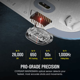 Corsair CH-931D011-EU, Ratones para gaming blanco